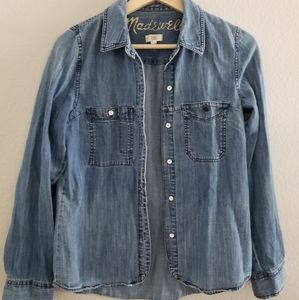 Madewell Jean Flannel Button Up Size XXS